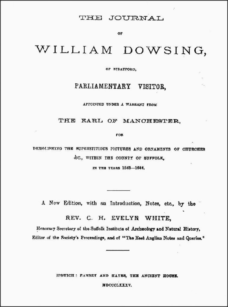 Cover of William Dowsing’s Journal