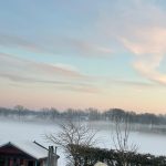 Foggy sunset over Stambourne - From Carolyn