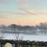 Foggy sunset over Stambourne - From Carolyn