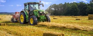 Tractor in field