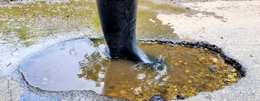 Water leak in Cornish Hall End Road