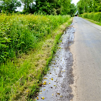 Water leak in Cornish Hall End Road, Stambourne - this is now finally being fixed and will require a road closure in summer 2023