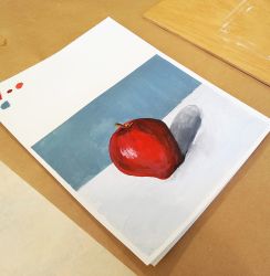 Acrylic painting for beginners - Apple