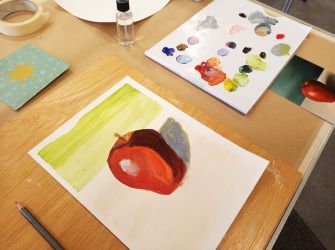 Acrylic painting for beginners - Apple