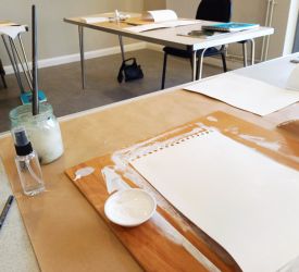 Acrylic painting for beginners - Priming the paper