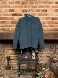Julia's knitted sweater - Knit & Natter Club - February 2023 - Green Man in Toppesfield