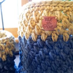 Anna's Colour block baskets - Knit & Natter Club - February 2023