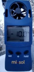 Outdoor thermometer reading